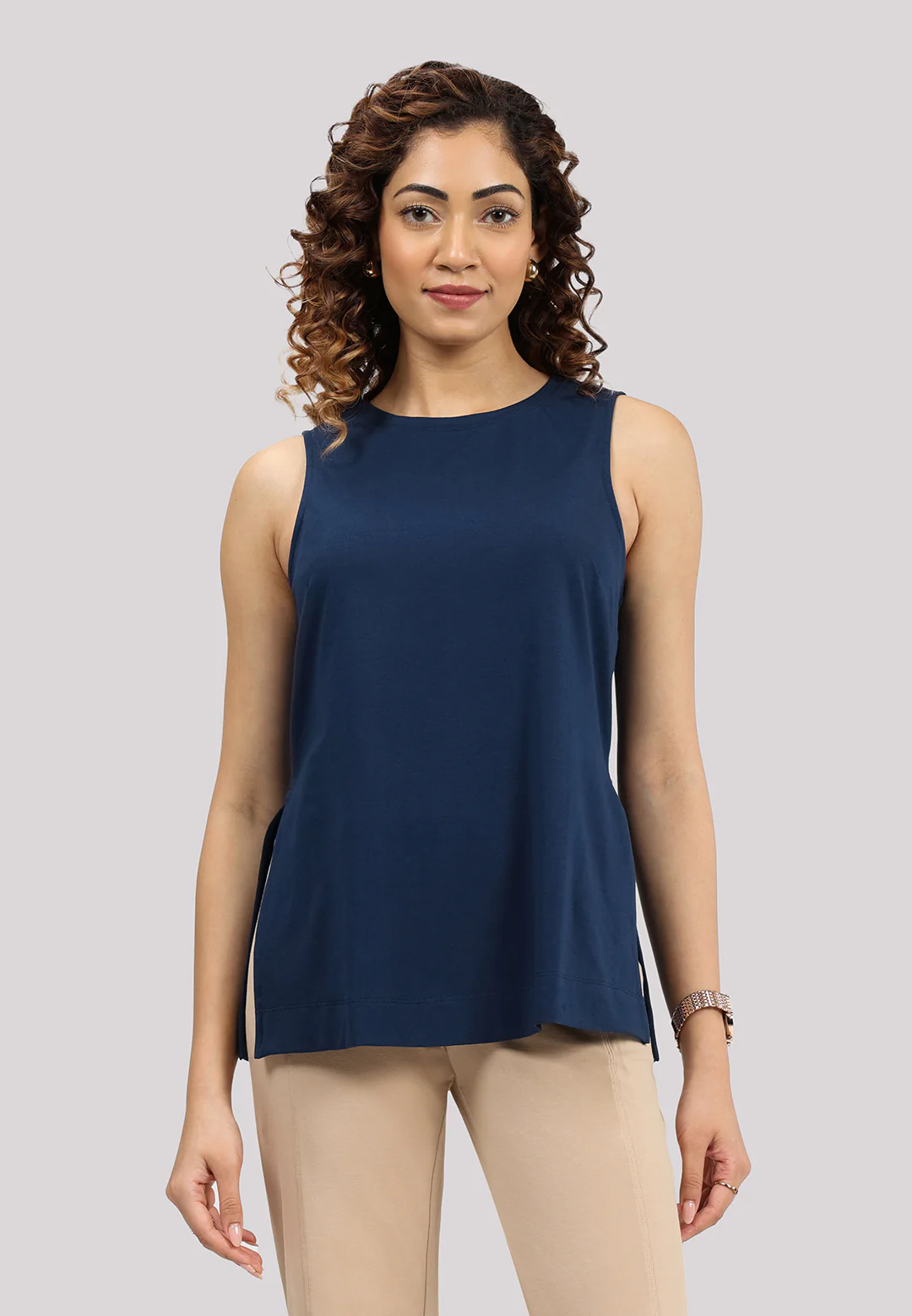 Last Tee Sleeveless Long Slit Top - Image 3