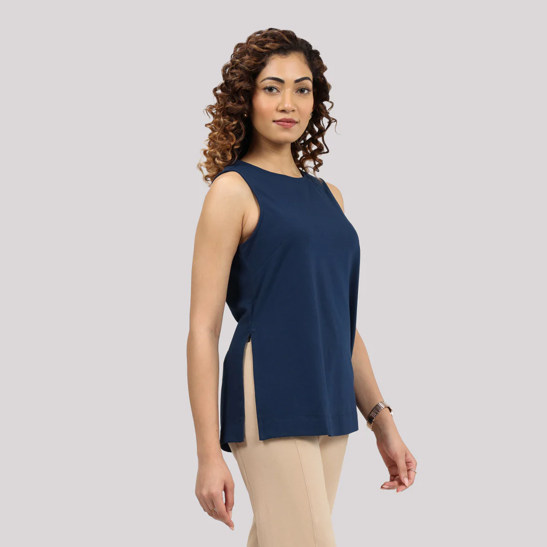 Last Tee Sleeveless Long Slit Top - Image 34