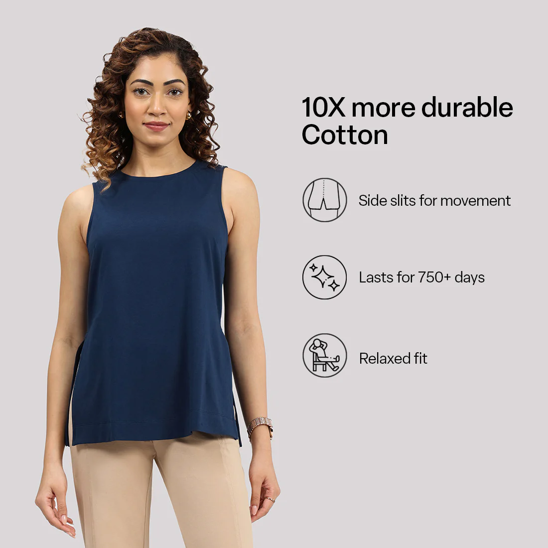 Last Tee Sleeveless Long Slit Top - Image 37