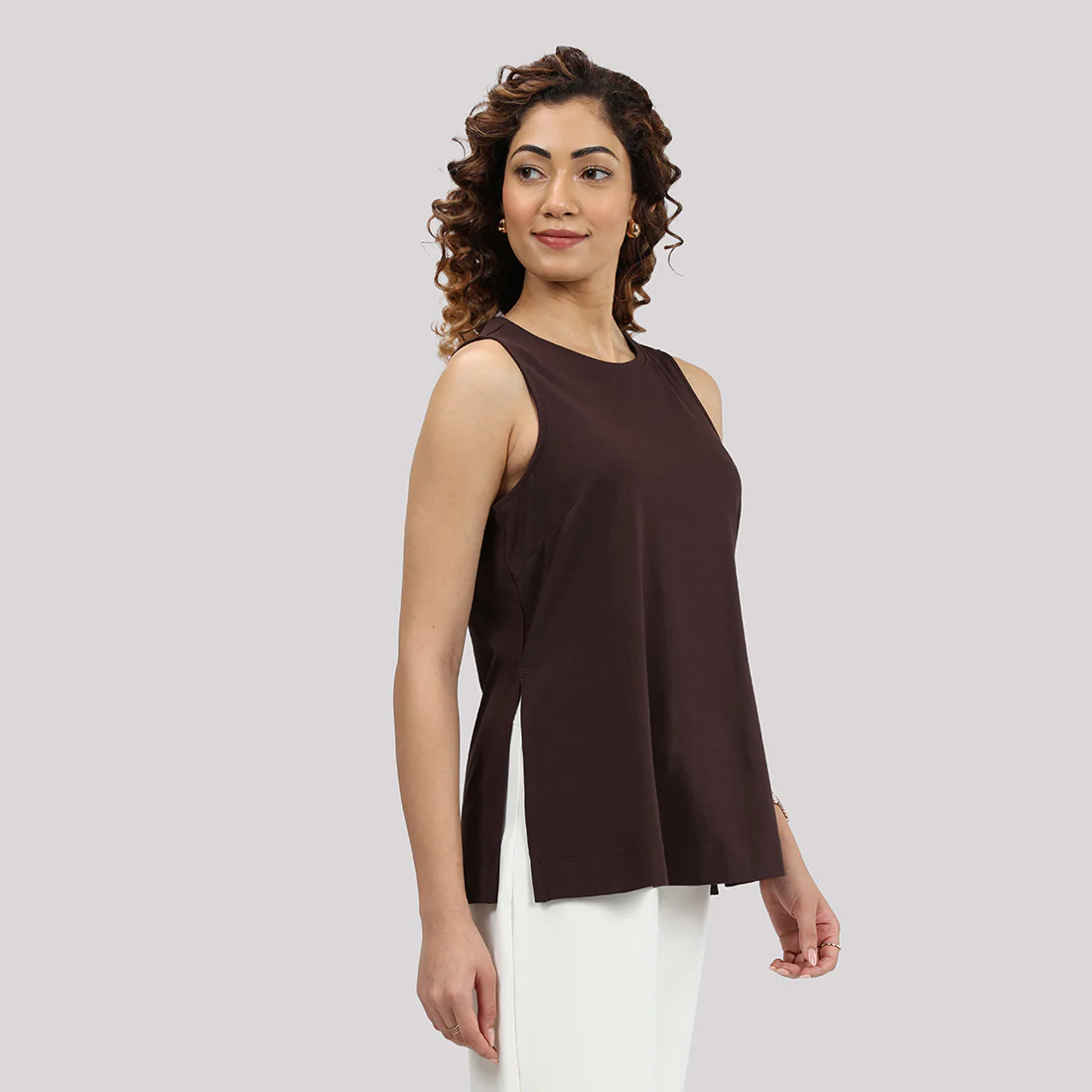 Last Tee Sleeveless Long Slit Top - Image 6