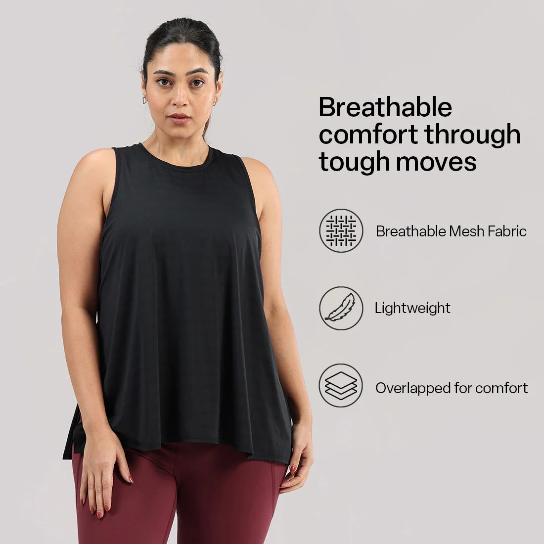 Most Breathable - Overlapped Mesh Tank - Image 40