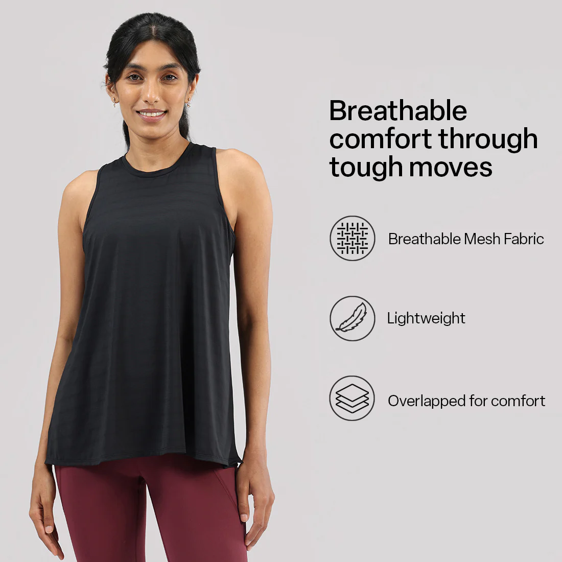 Most Breathable - Overlapped Mesh Tank - Image 41
