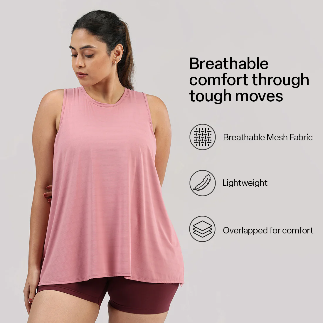 Most Breathable - Overlapped Mesh Tank - Image 45