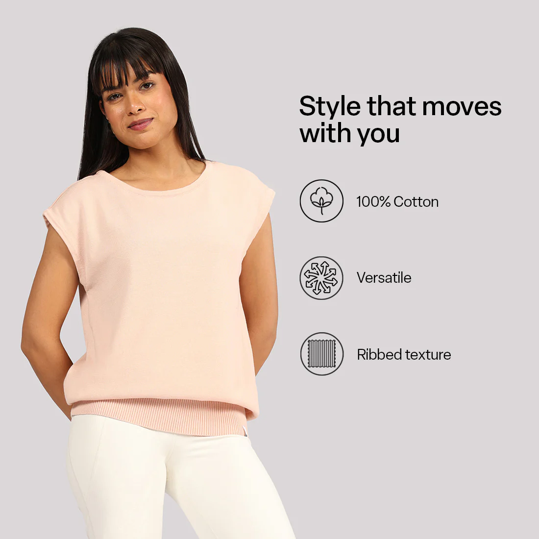 Move All Day Cap Sleeves Top - Image 44