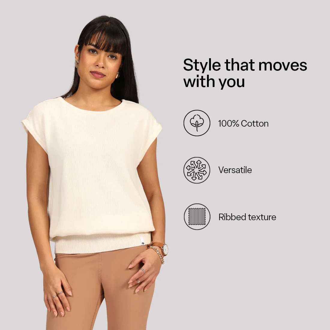 Move All Day Cap Sleeves Top - Image 59