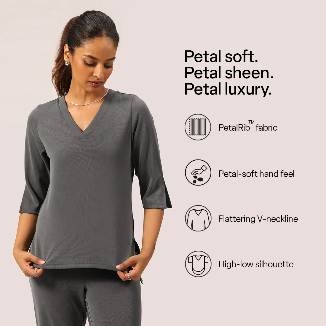 PetalRib™ Slit Sleeve Top - Image 43