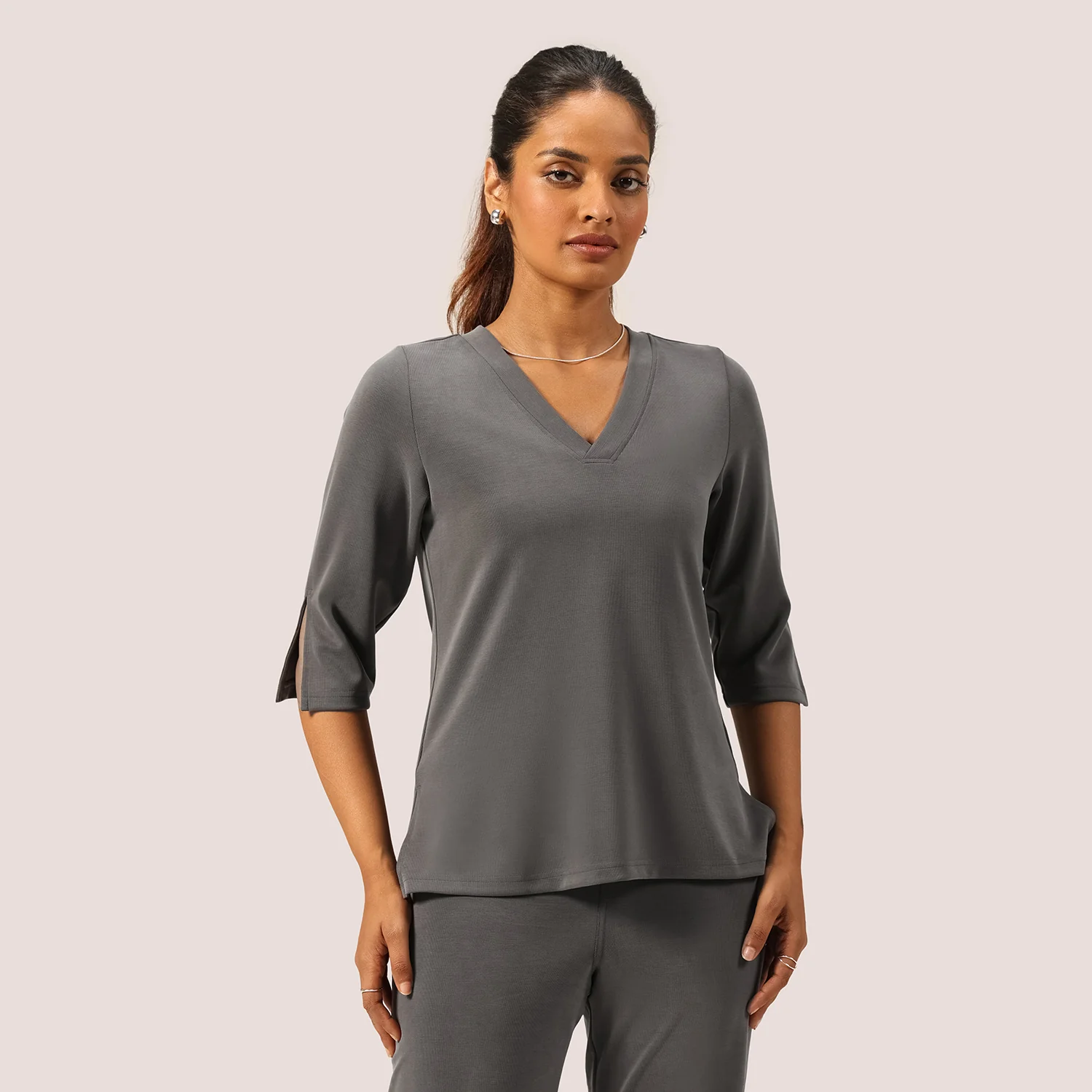 PetalRib™ Slit Sleeve Top - Image 44