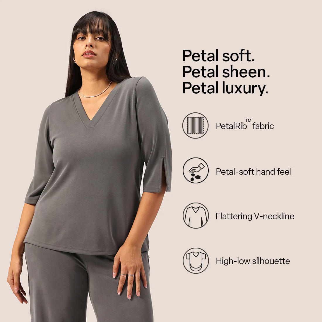 PetalRib™ Slit Sleeve Top - Image 50