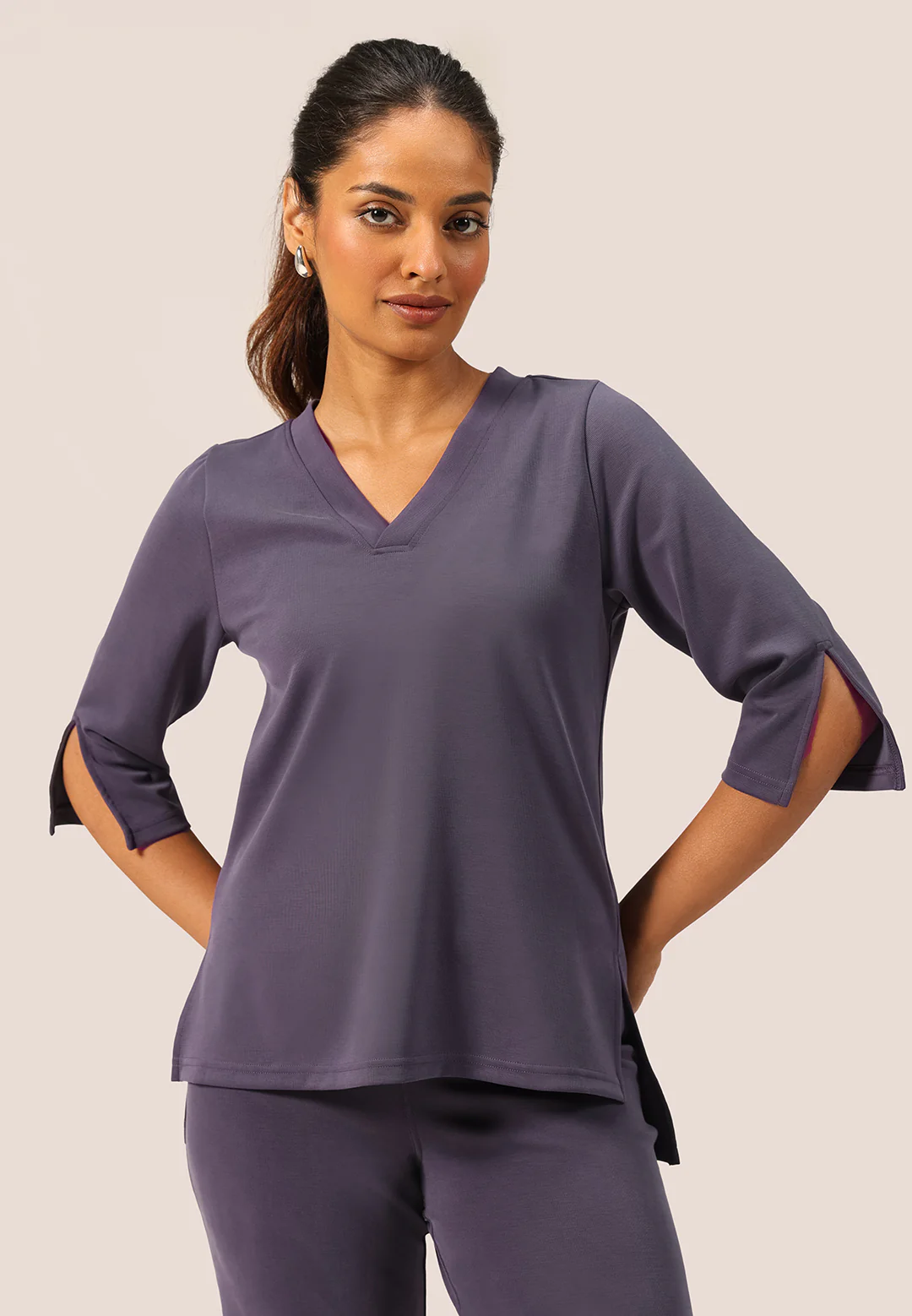 PetalRib™ Slit Sleeve Top - Image 60