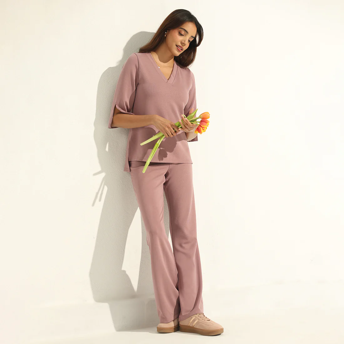 PetalRib™ Slit Sleeve Top - Image 64