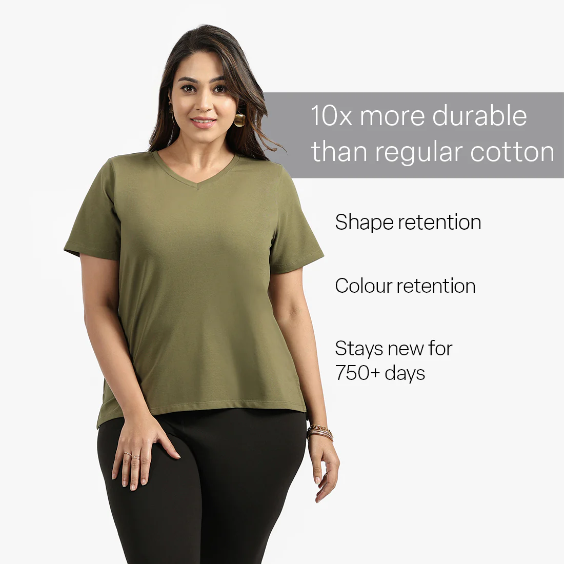 Last Tee - V Neck Half Sleeves - Image 106