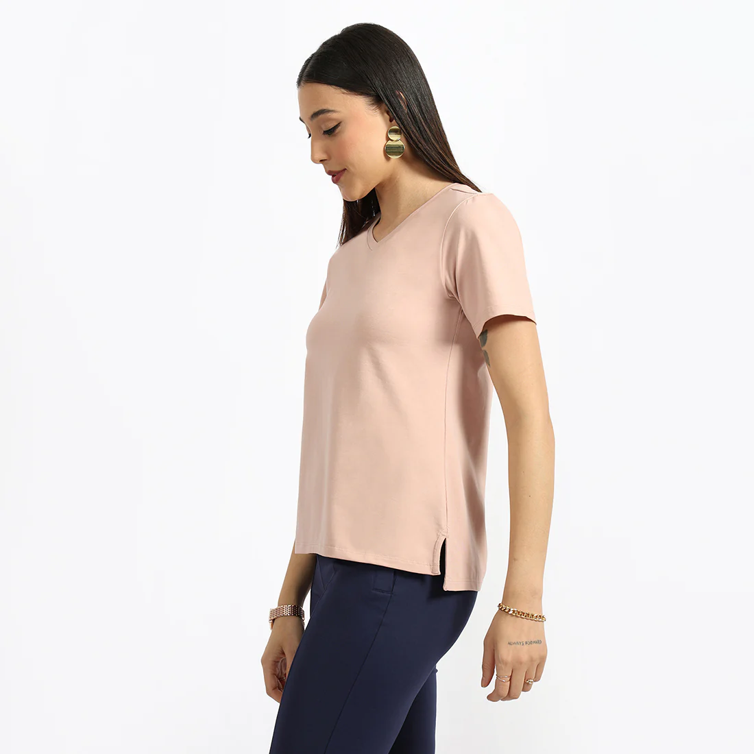 Last Tee - V Neck Half Sleeves - Image 107