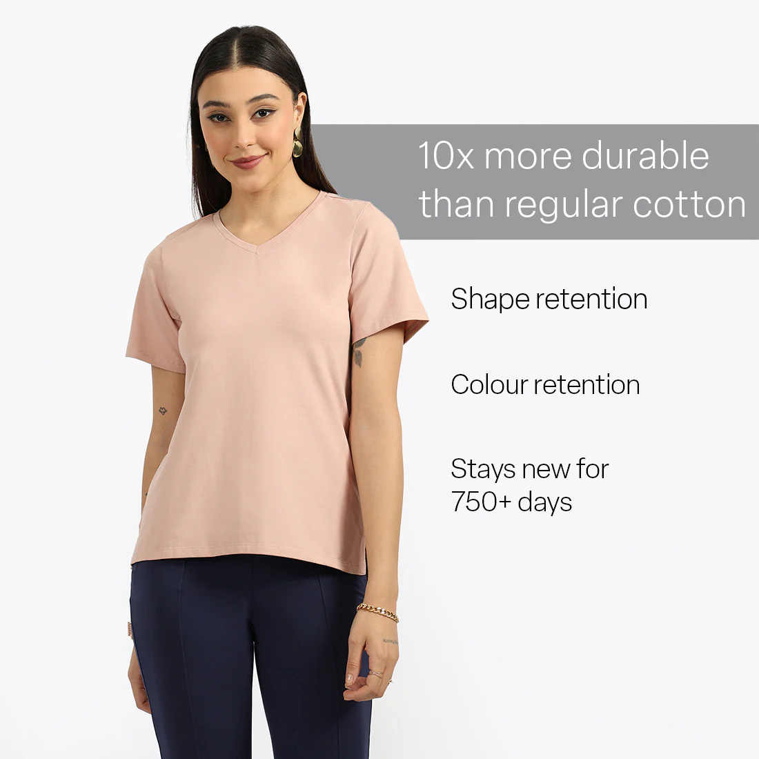 Last Tee - V Neck Half Sleeves - Image 108