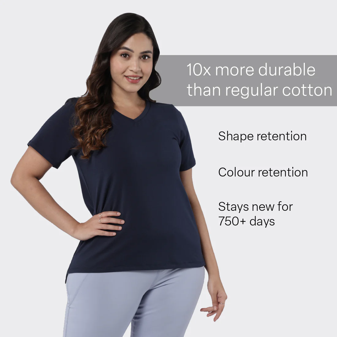 Last Tee - V Neck Half Sleeves - Image 85