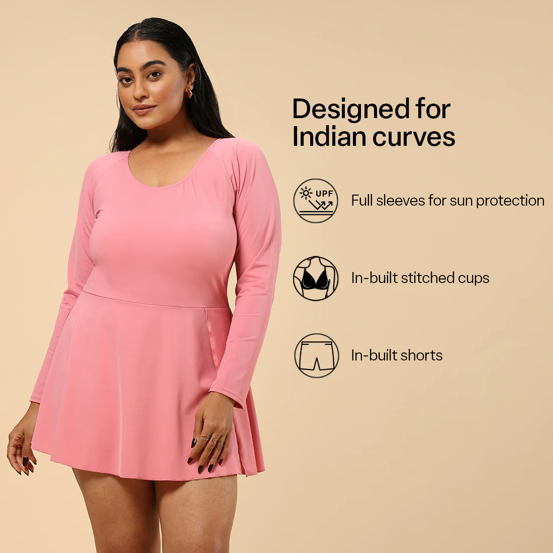 Bliss Swim Full Sleeve Dress - Image 22