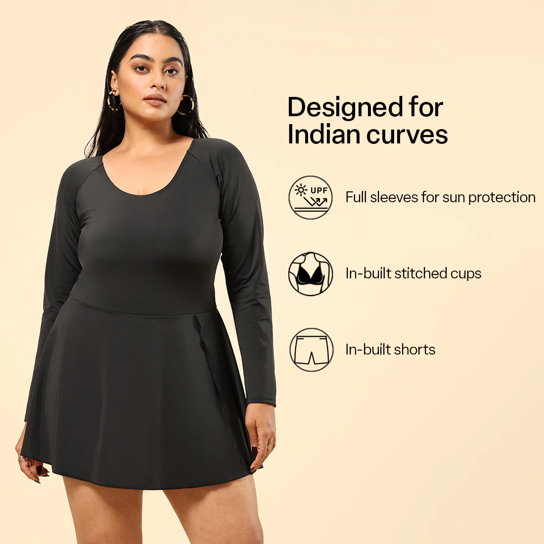 Bliss Swim Full Sleeve Dress - Image 40