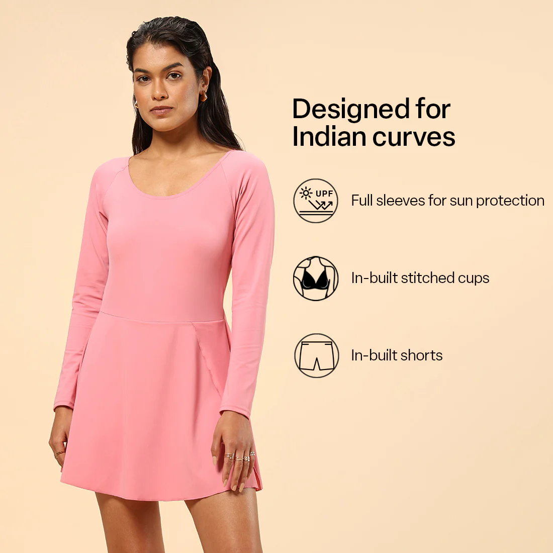 Bliss Swim Full Sleeve Dress - Image 9