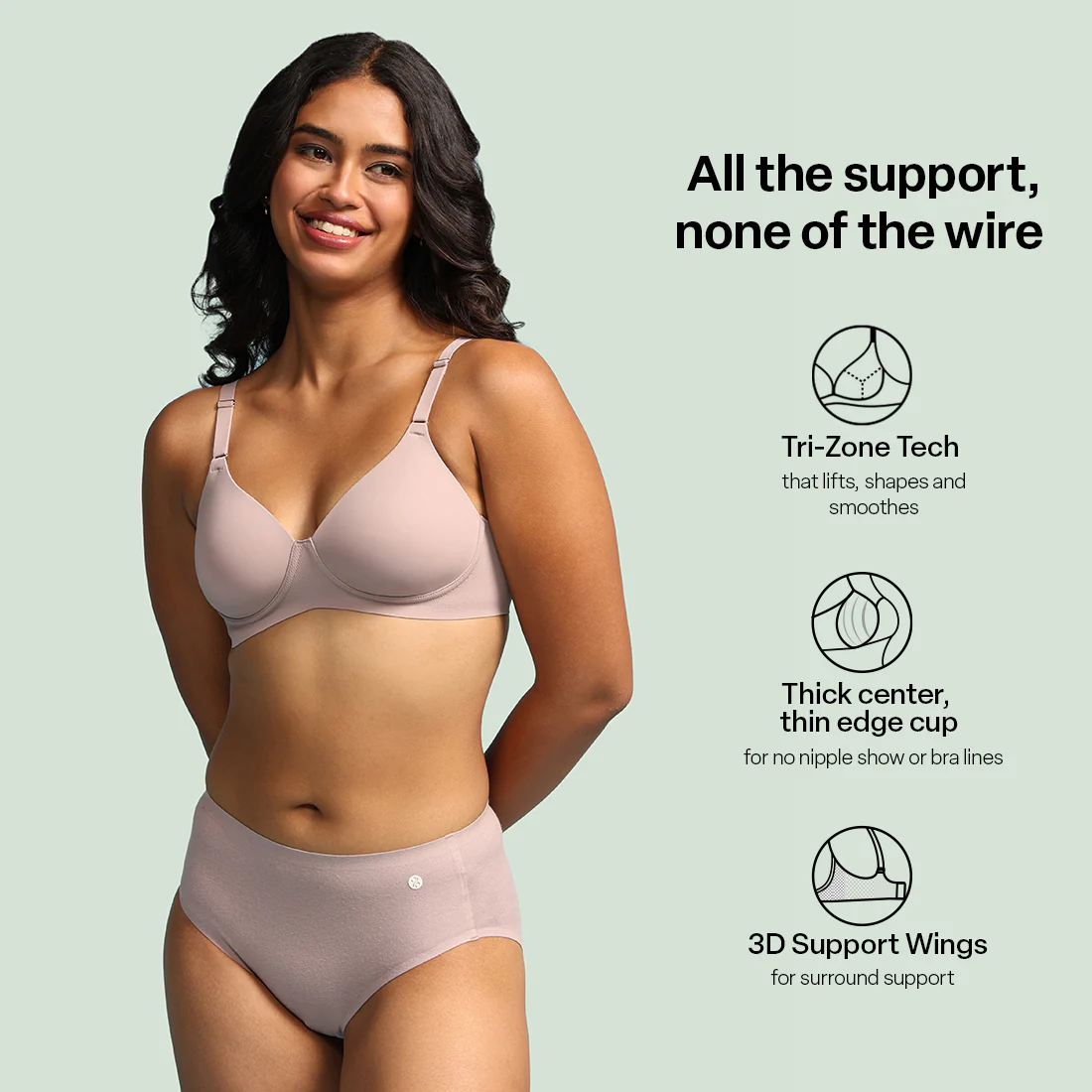FreeDame Tri-Zone Wire-Free T-Shirt Bra - Image 22