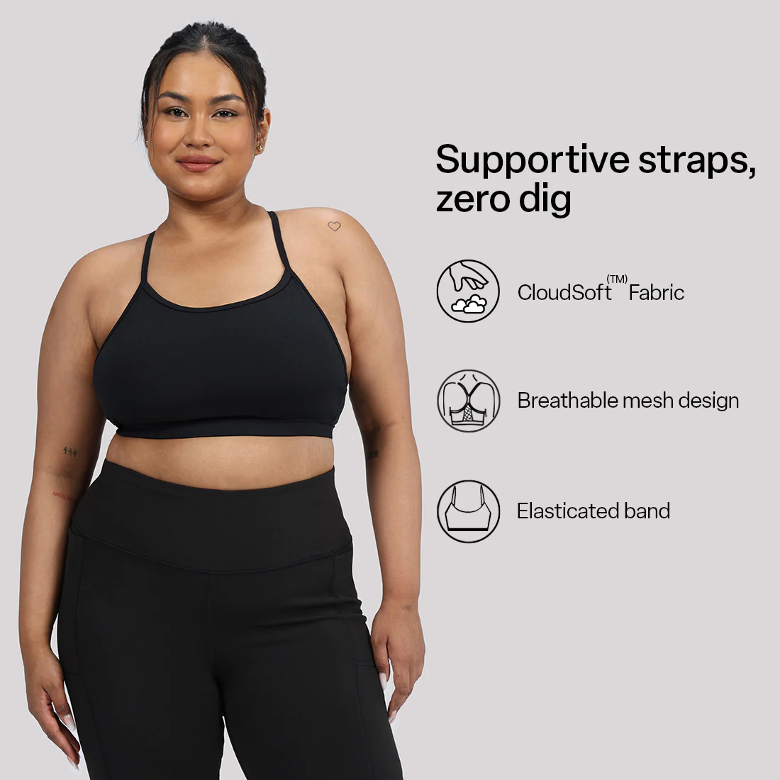 Strappy Racerback Sports Bra - Image 15