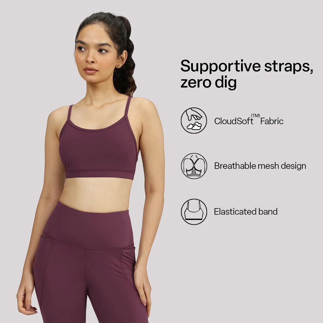 Strappy Racerback Sports Bra - Image 59