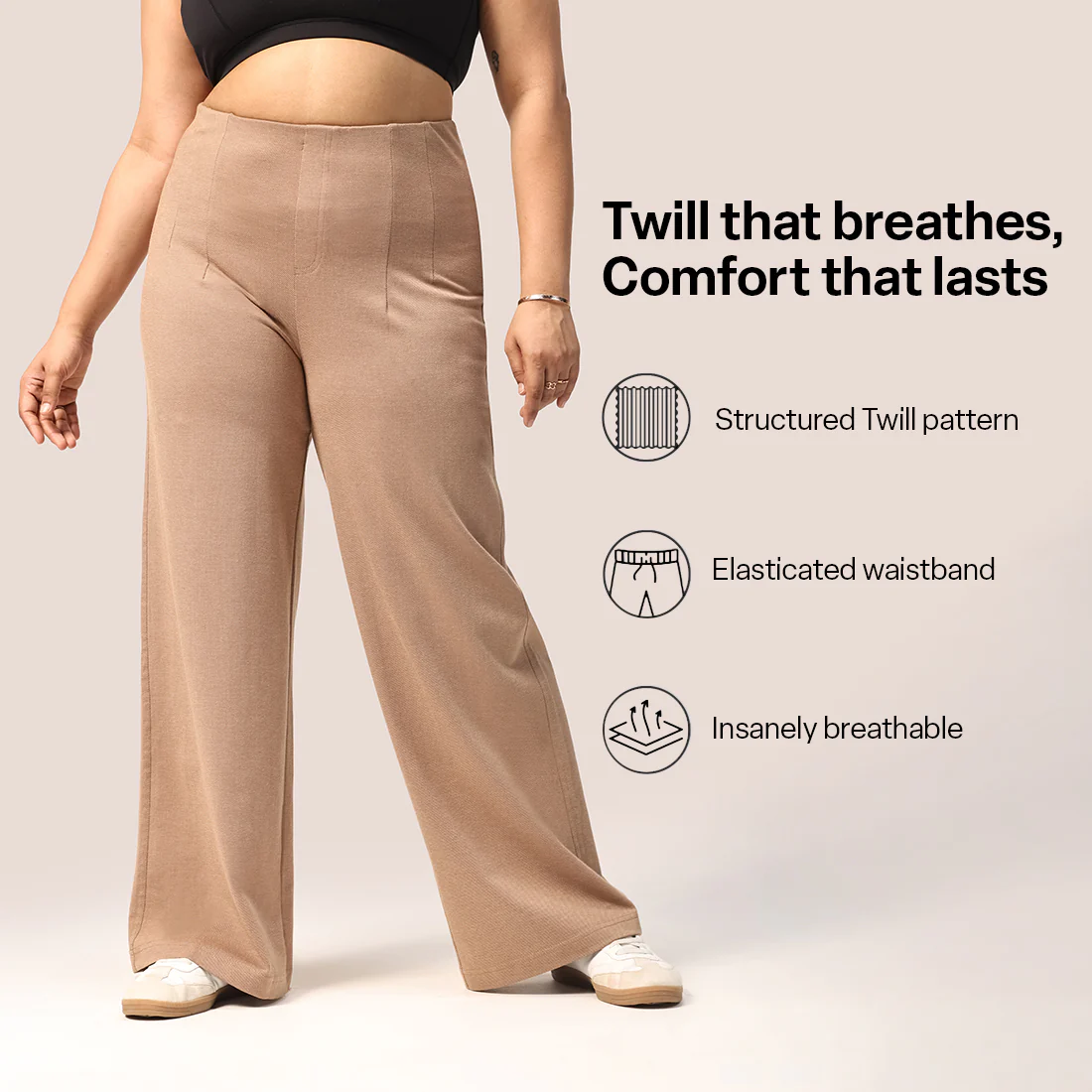 Work-To-Wine Twill Wide Dart Pants - Image 107