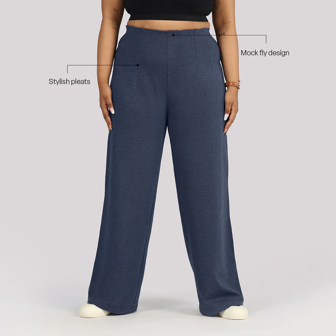 Work-To-Wine Twill Wide Dart Pants - Image 14