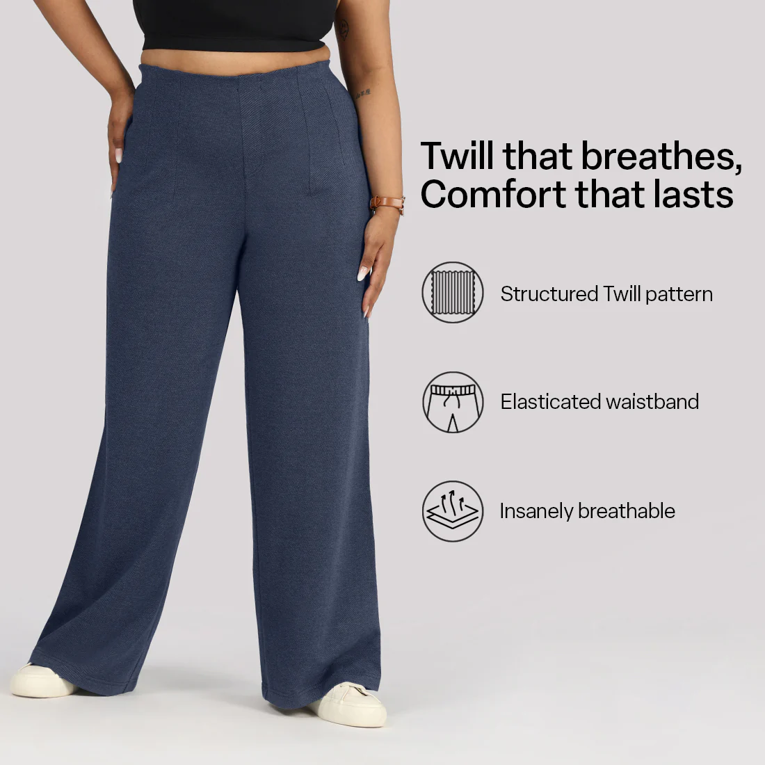 Work-To-Wine Twill Wide Dart Pants - Image 16