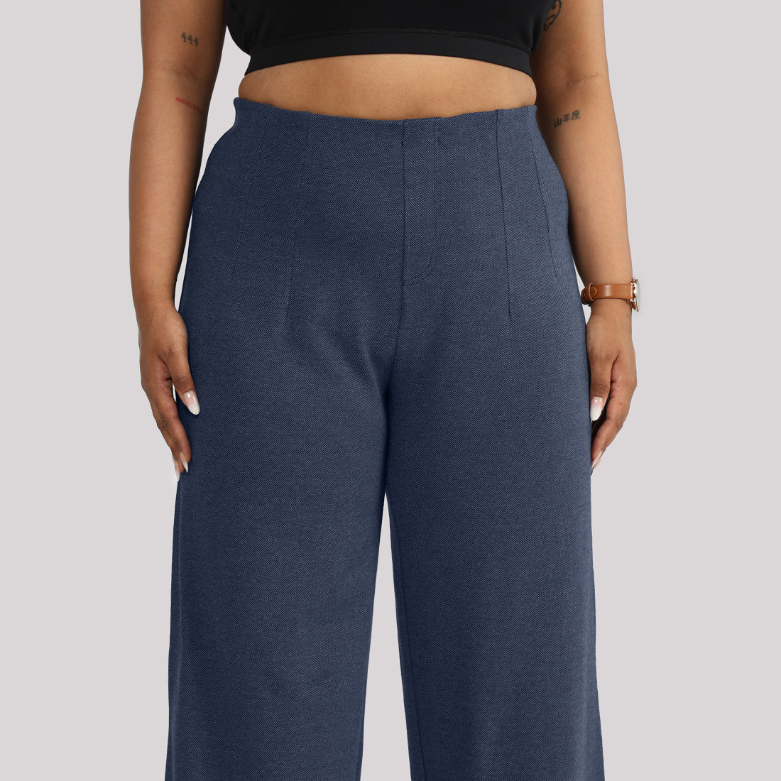 Work-To-Wine Twill Wide Dart Pants - Image 17