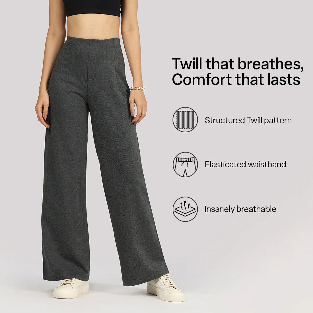 Work-To-Wine Twill Wide Dart Pants - Image 25