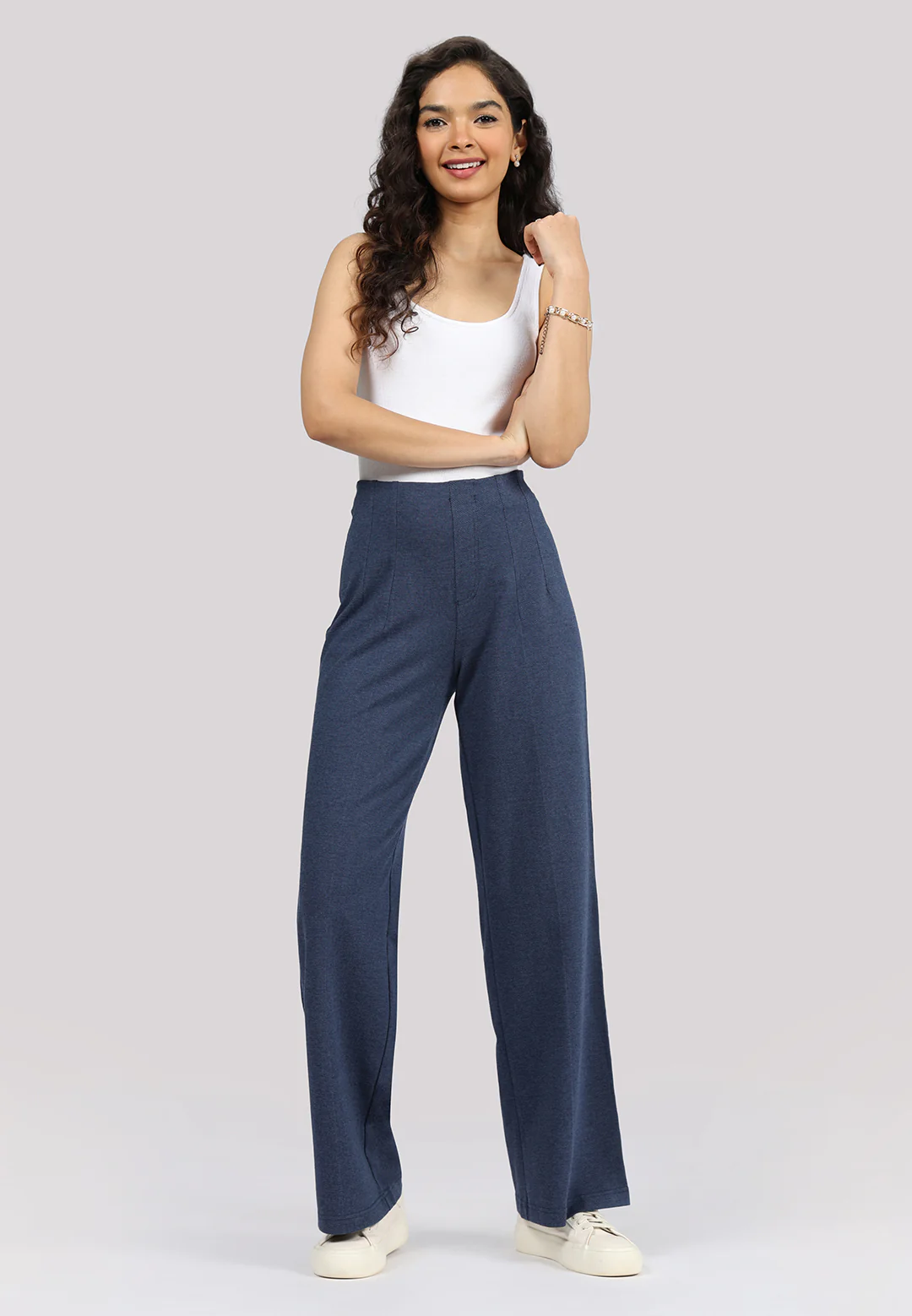 Work-To-Wine Twill Wide Dart Pants - Image 3