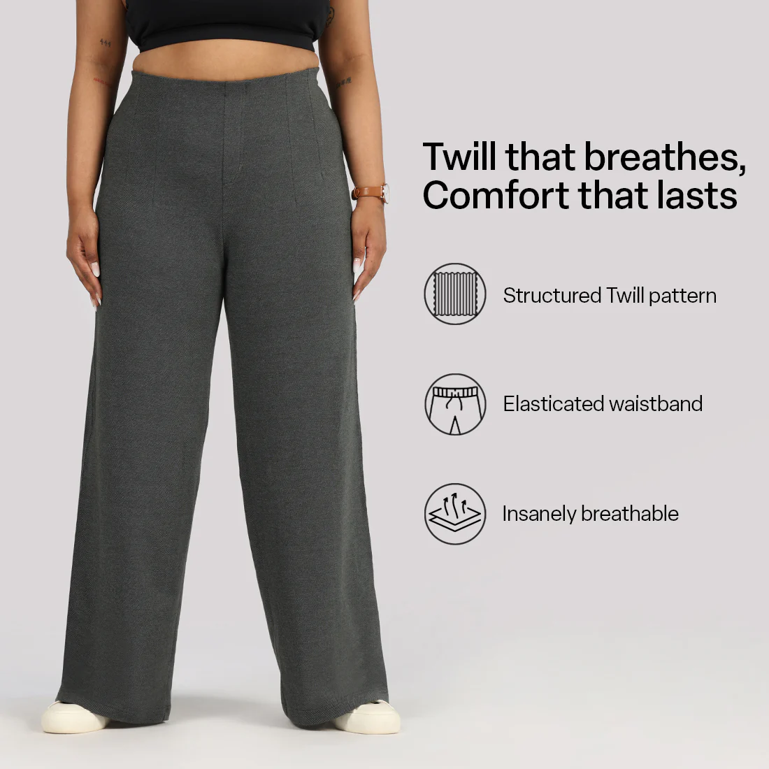 Work-To-Wine Twill Wide Dart Pants - Image 31