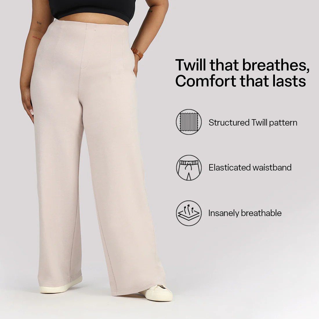 Work-To-Wine Twill Wide Dart Pants - Image 46