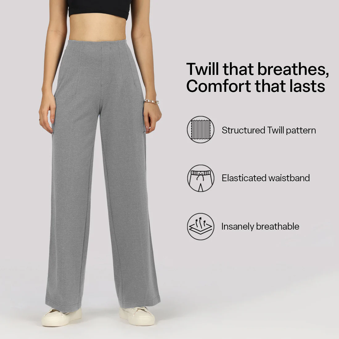 Work-To-Wine Twill Wide Dart Pants - Image 53