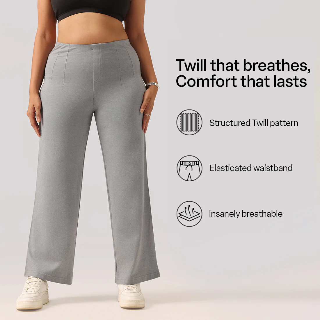 Work-To-Wine Twill Wide Dart Pants - Image 56