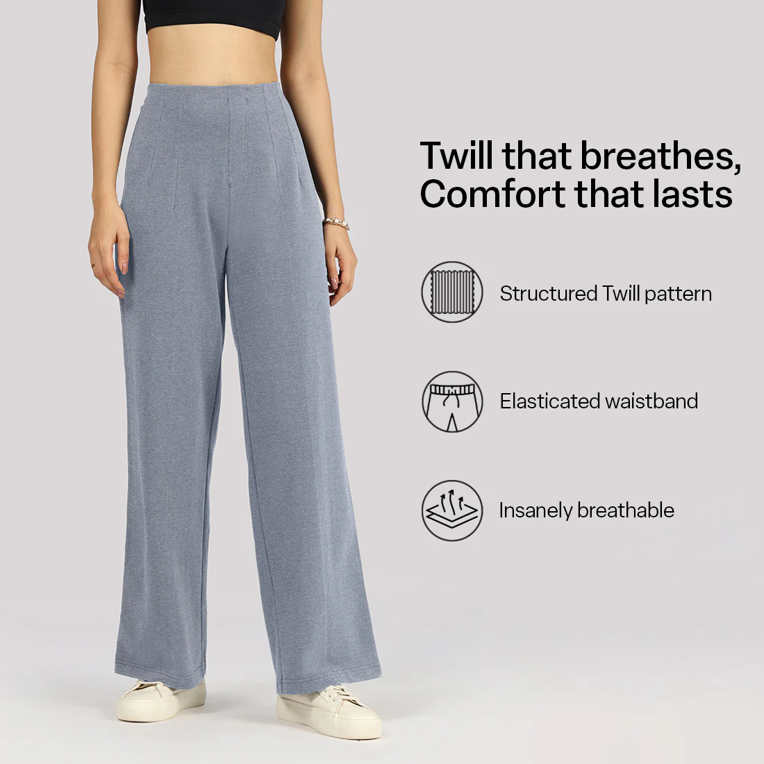Work-To-Wine Twill Wide Dart Pants - Image 64