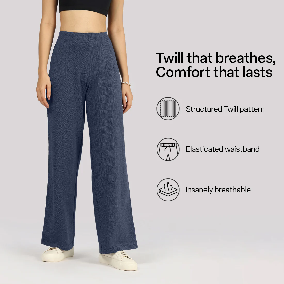 Work-To-Wine Twill Wide Dart Pants - Image 8
