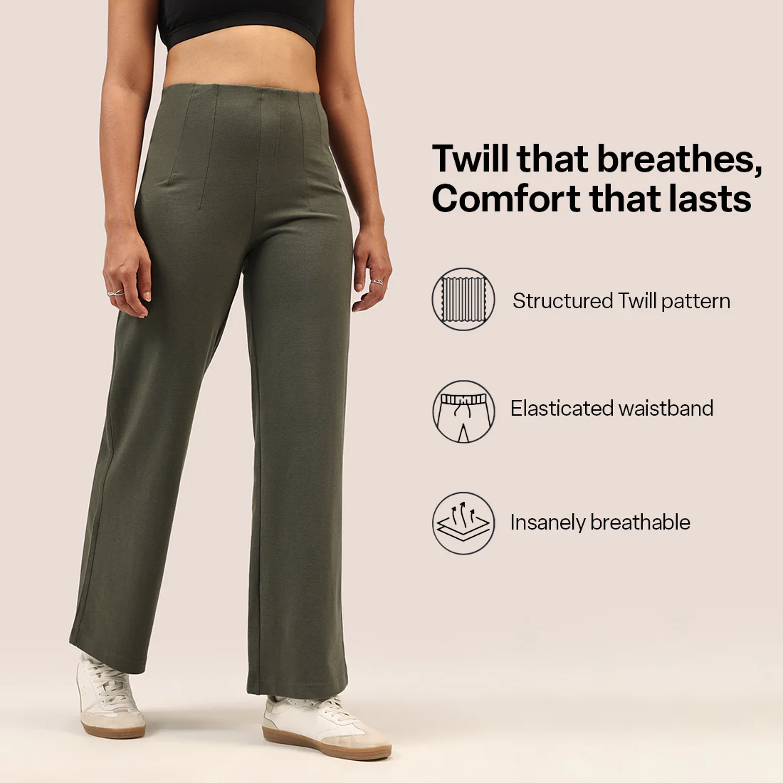 Work-To-Wine Twill Wide Dart Pants - Image 83
