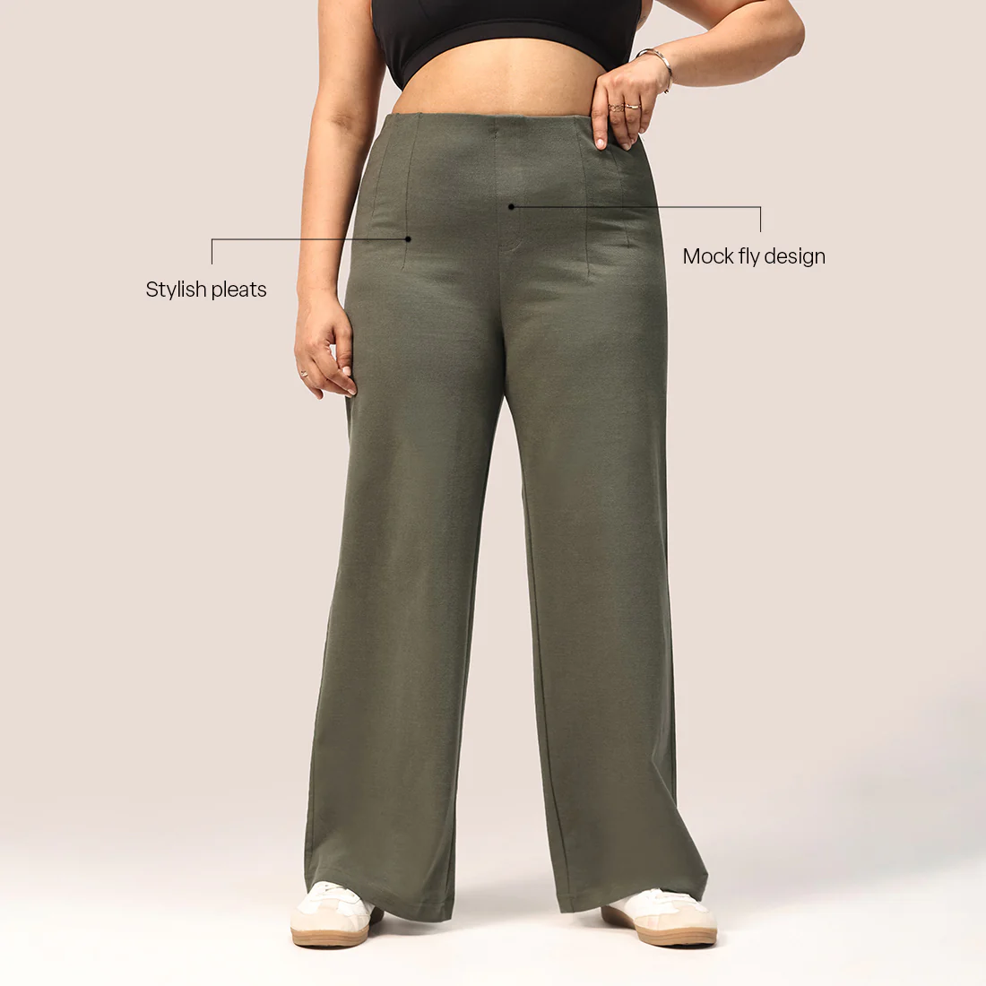 Work-To-Wine Twill Wide Dart Pants - Image 88