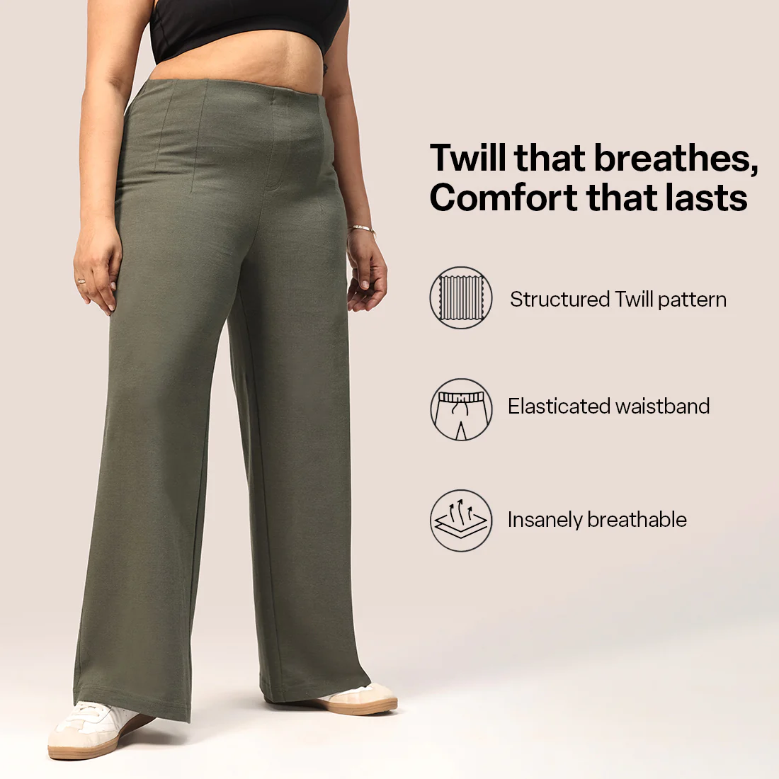 Work-To-Wine Twill Wide Dart Pants - Image 89