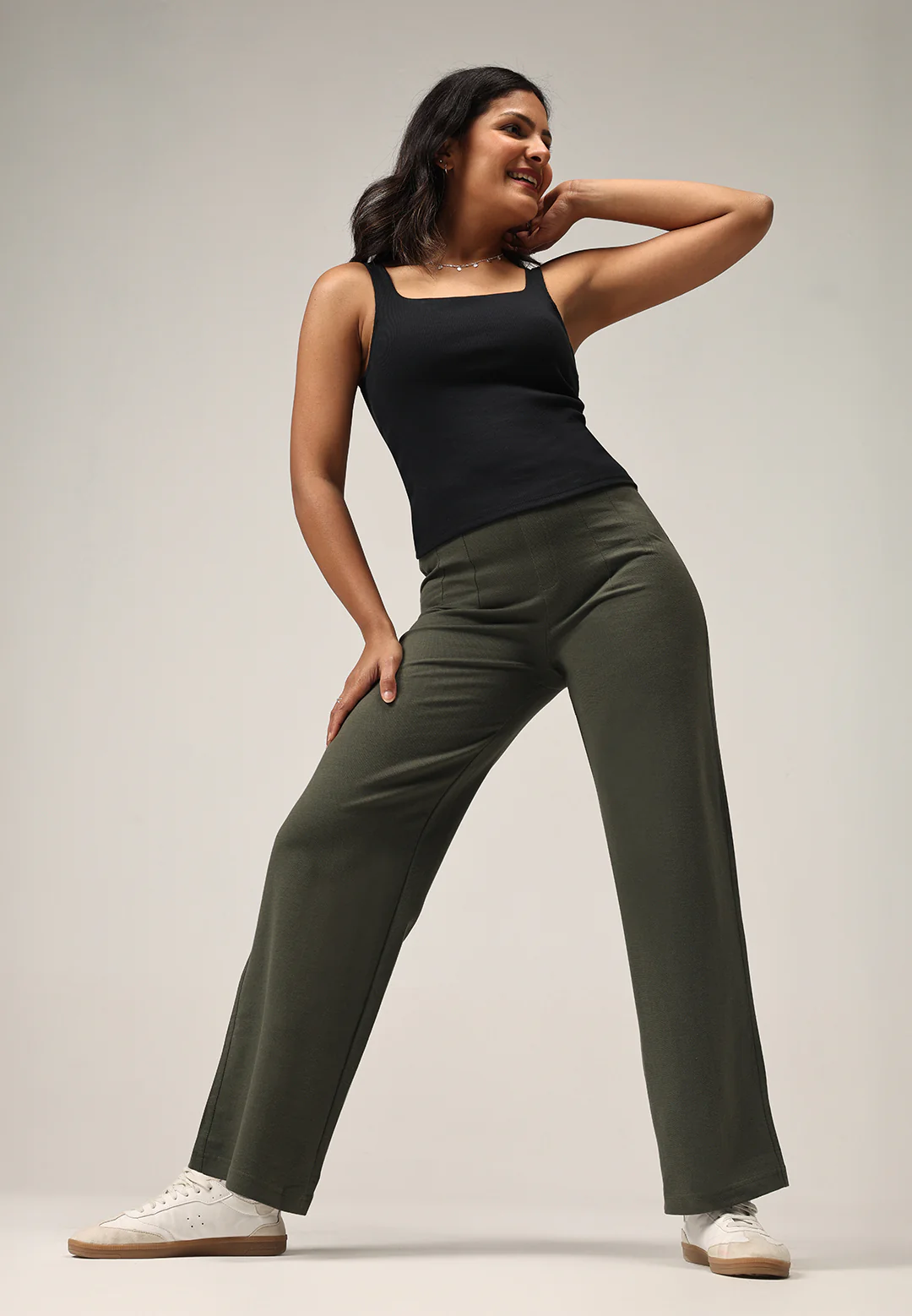 Work-To-Wine Twill Wide Dart Pants - Image 93