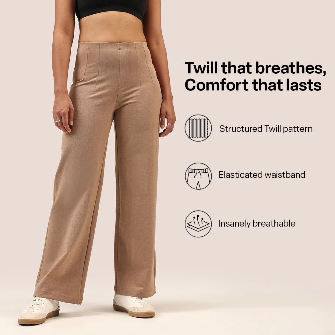 Work-To-Wine Twill Wide Dart Pants - Image 98