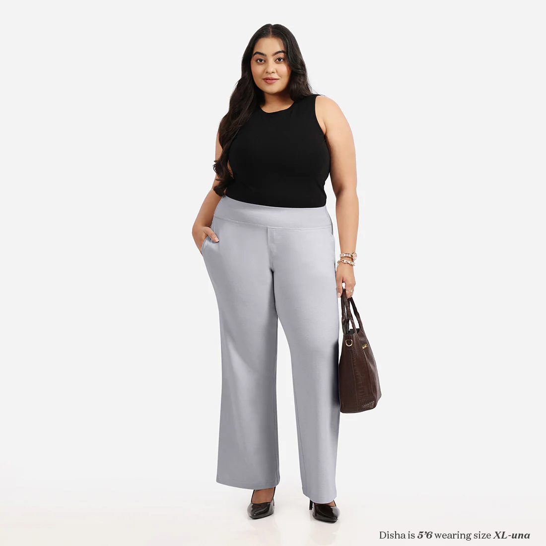 Work-To-Wine Twill Wide Leg Flare Pants - Image 103