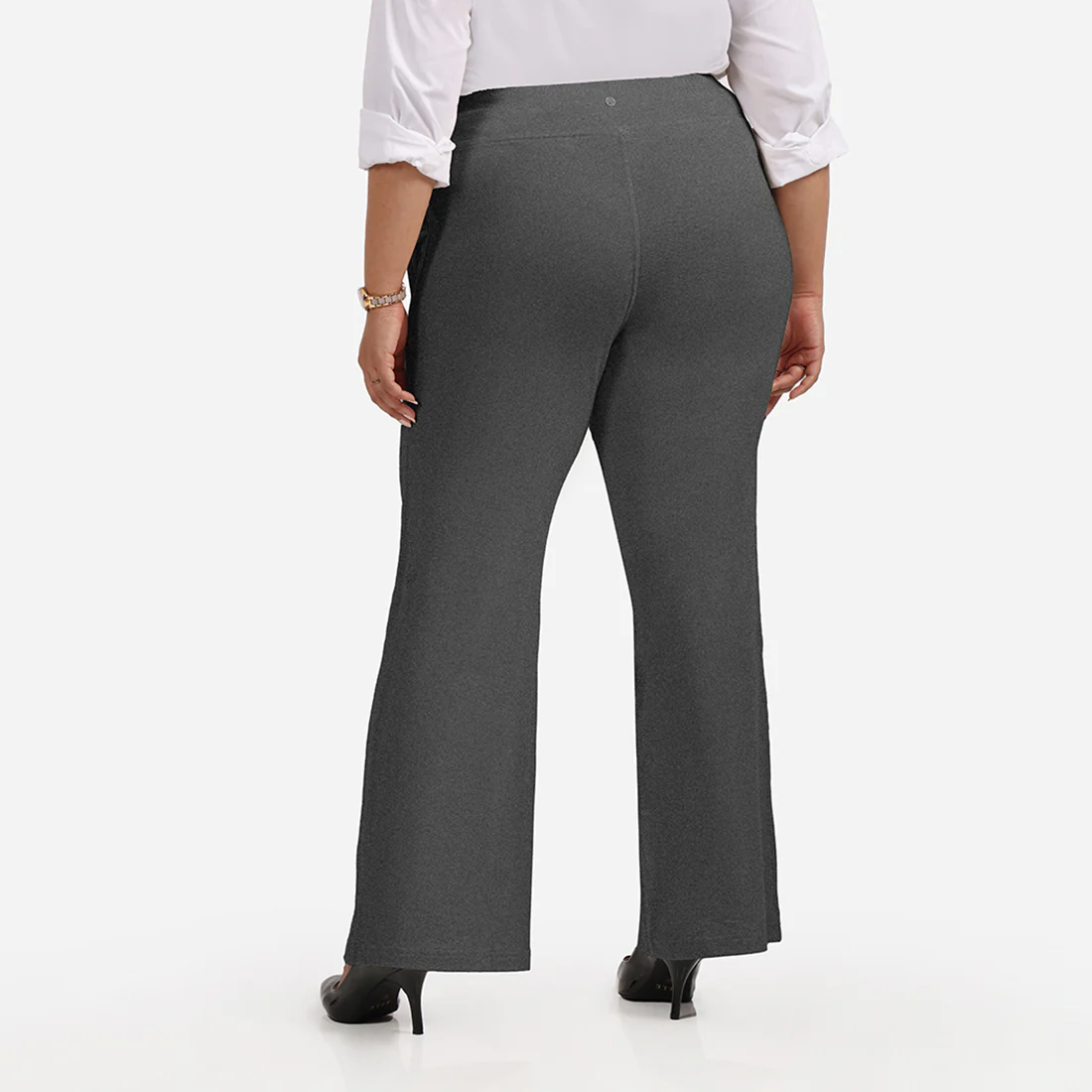 Work-To-Wine Twill Wide Leg Flare Pants - Image 12