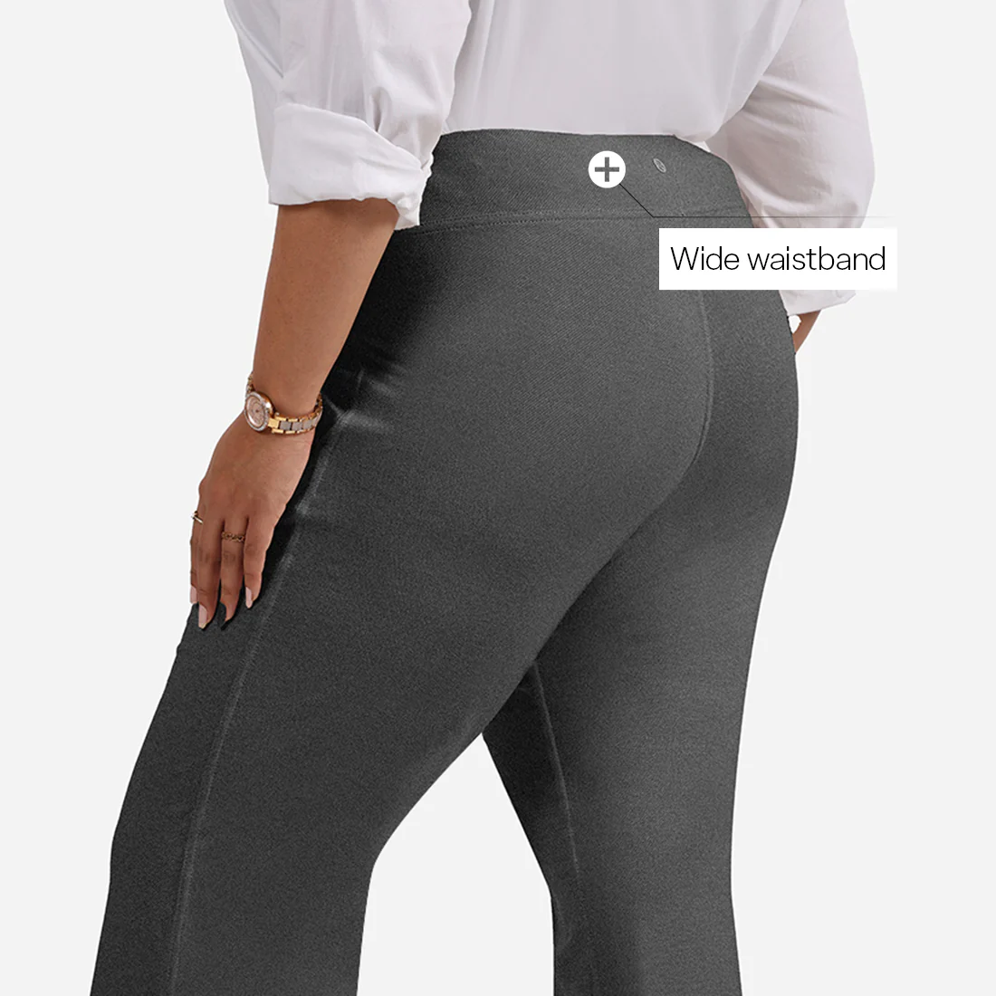 Work-To-Wine Twill Wide Leg Flare Pants - Image 14
