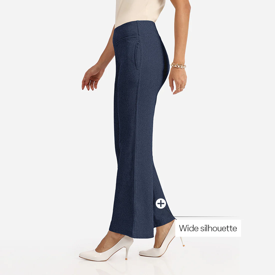 Work-To-Wine Twill Wide Leg Flare Pants - Image 19