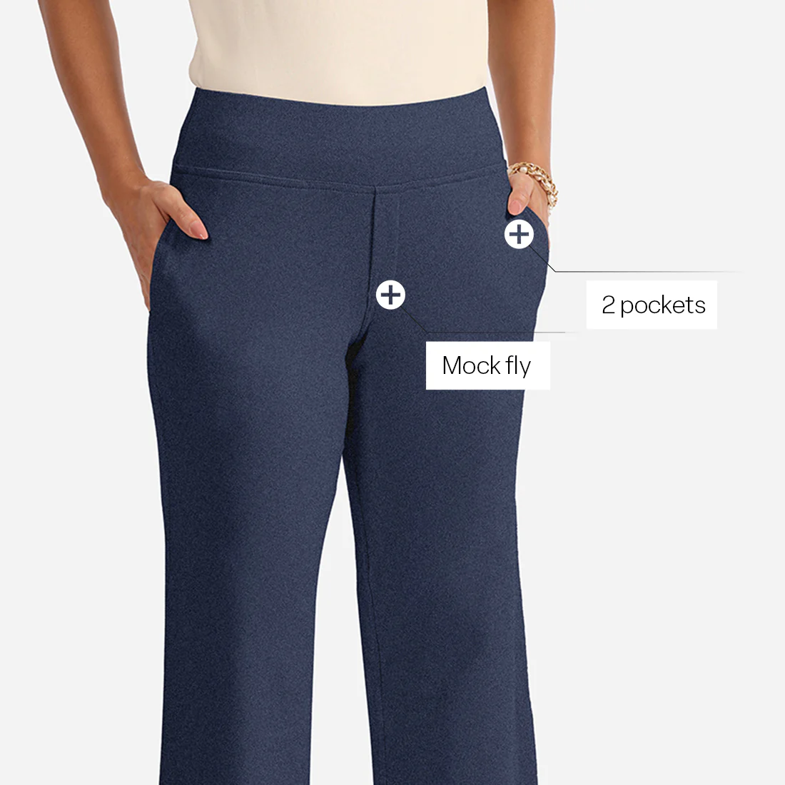 Work-To-Wine Twill Wide Leg Flare Pants - Image 23
