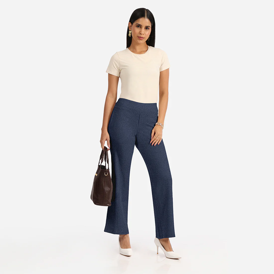 Work-To-Wine Twill Wide Leg Flare Pants - Image 24