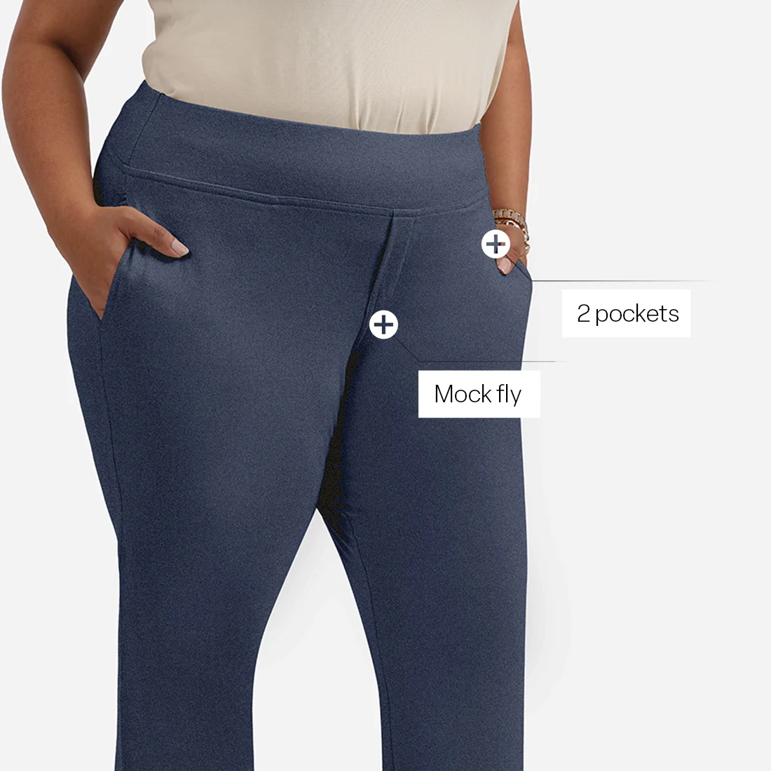 Work-To-Wine Twill Wide Leg Flare Pants - Image 27