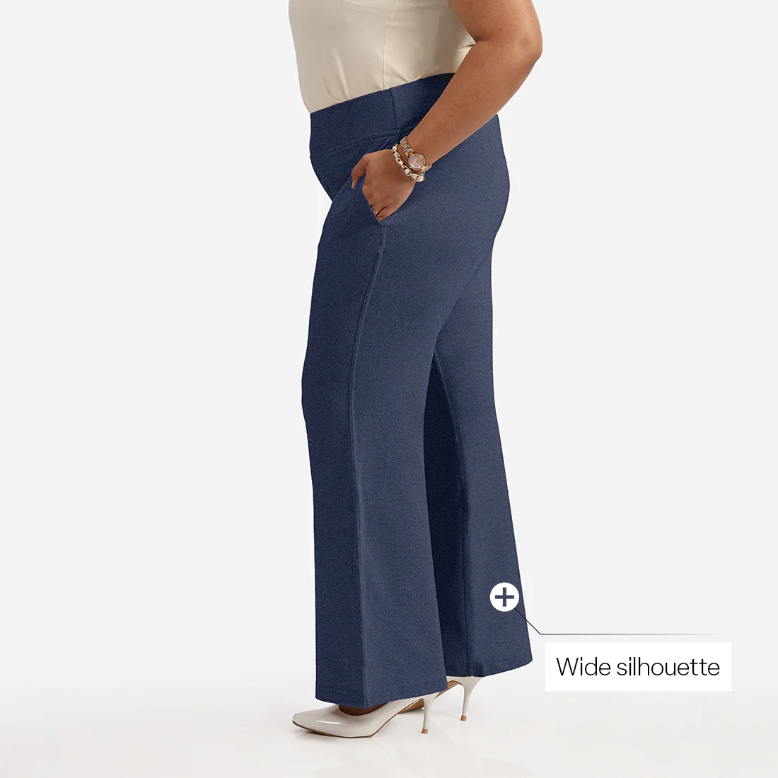 Work-To-Wine Twill Wide Leg Flare Pants - Image 30
