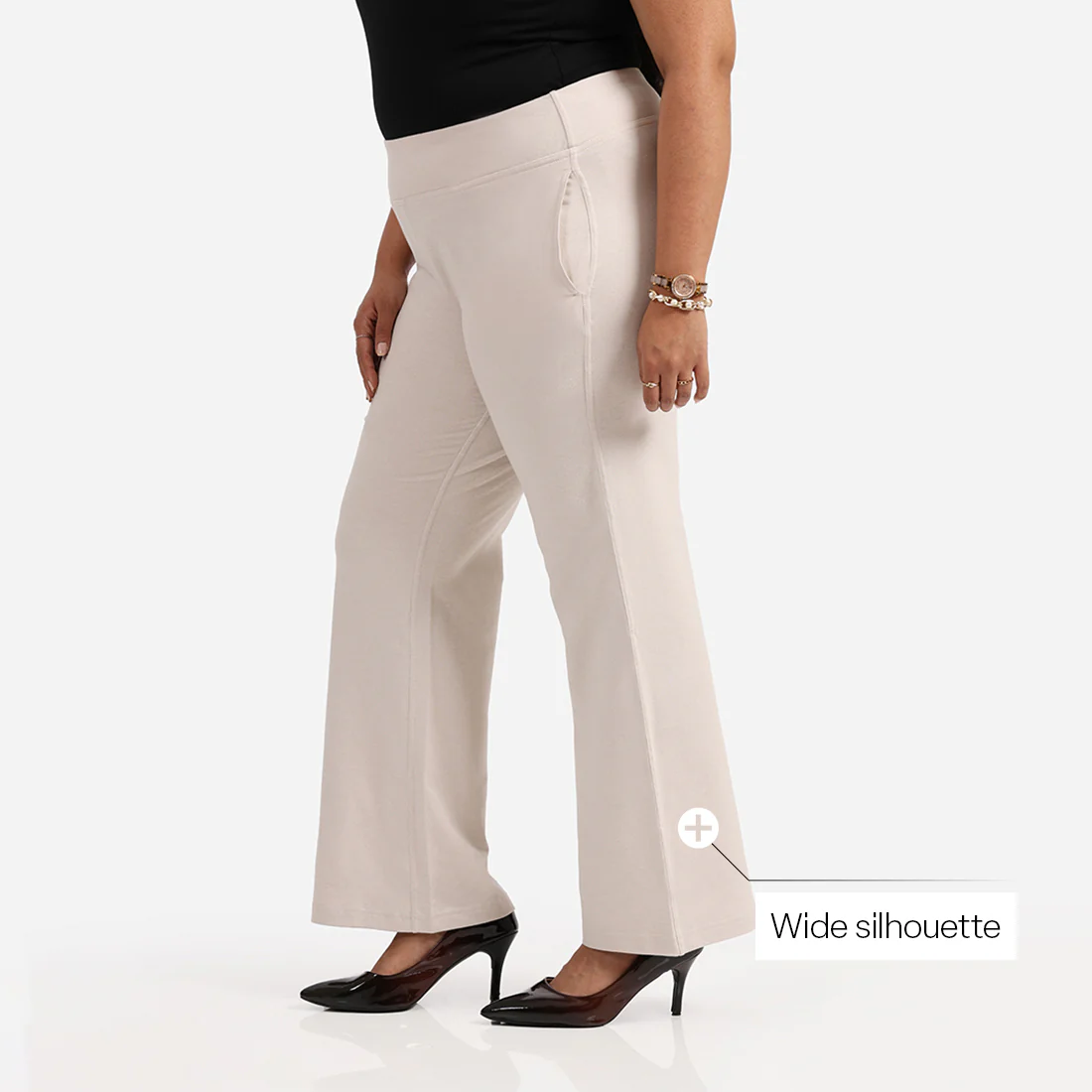 Work-To-Wine Twill Wide Leg Flare Pants - Image 39